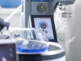 PC 3001 VARIO select chemistry diaphragm vacuum pump used on a rotary evaporator